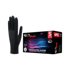Beybi Njoy Nitril Siyah Pudrasız Eldiven 100' Lü Paket Small