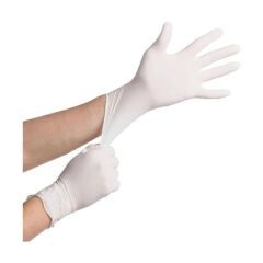 Beybi Lateks Pudralı Beyaz Muayene Eldiveni 100' Lü 20 Paket Small