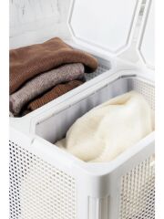 Omnipazar SY-4632 Smart Duo İki Bölmeli Kirli Çamaşır Sepeti 84 Litre