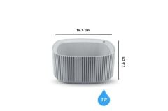 Omnipazar KRS-247 Pera Dekoratif Aranjman Kaktus Sukulent Saksı 1 Litre No 1 Gri