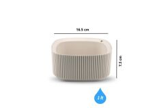 Omnipazar KRS-247 Pera Dekoratif Aranjman Kaktus Sukulent Saksı 1 Litre No 1 Krem