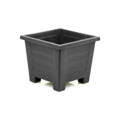 SY-5848 Dekoratif Plastik Kare Ayaklı Saksı 30 Lt Antrasit 6 Adet