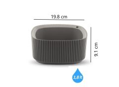 Omnipazar KRS-248 Pera Dekoratif Aranjman Kaktus Sukulent Saksı 1.8 Litre No 2 Kahverengi