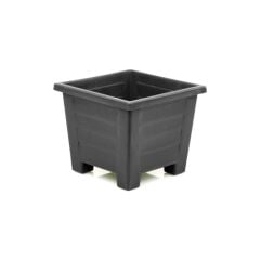 SY-5847 Dekoratif Plastik Kare Ayaklı Saksı 15 Lt Antrasit 6 Adet