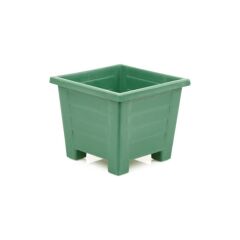 Omnipazar SY-5847 Dekoratif Plastik Kare Ayaklı Saksı 15 lt Yeşil 6 Adet