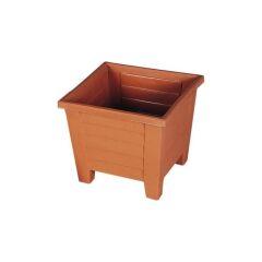 SY-5847 Dekoratif Plastik Kare Ayaklı Saksı 15 Lt Kiremit 6 Adet