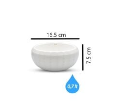 Omnipazar KRS-610 Dekoratif Küçük Aranjman Kaktus Sukulent Saksı 0.7 Litre Beyaz