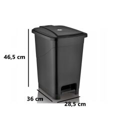 Omnipazar SRL-3029 Slim Pedallı Plastik Çöp Kovası İç Kovalı 25 lt Siyah