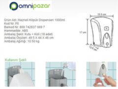 Omnipazar Vialli F6C Hazneli Köpük Sabun Dispenseri Gri - Krom 1000 ml