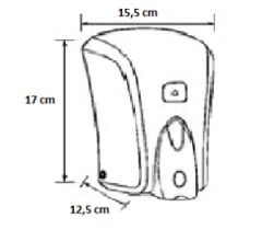 Omnipazar Vialli F6C Hazneli Köpük Sabun Dispenseri Gri - Krom 1000 ml