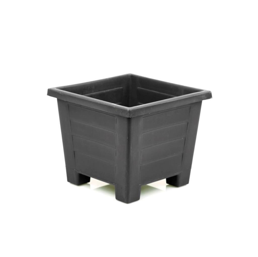 Omnipazar SY-5846 Dekoratif Plastik Kare Ayaklı Saksı 7 Litre No 3 Antrasit (116)