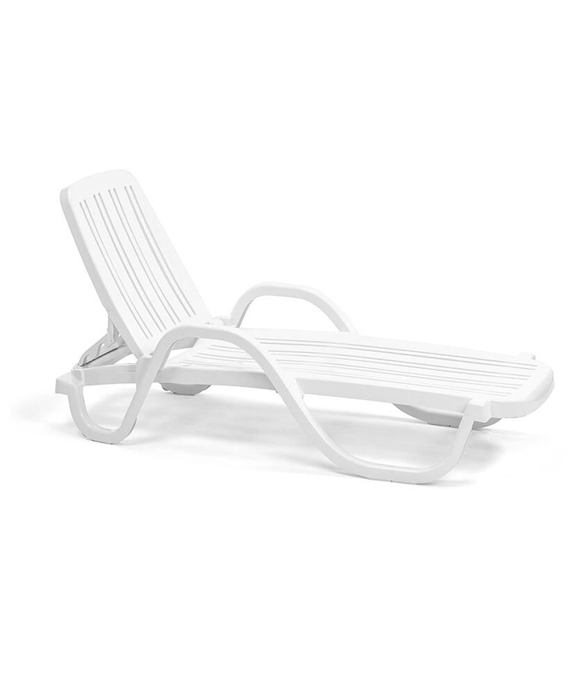 Omnipazar SY-2535 Beyaz Plastik Lüks Şezlong