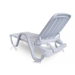 Omnipazar SY-2535 Beyaz Plastik Lüks Şezlong