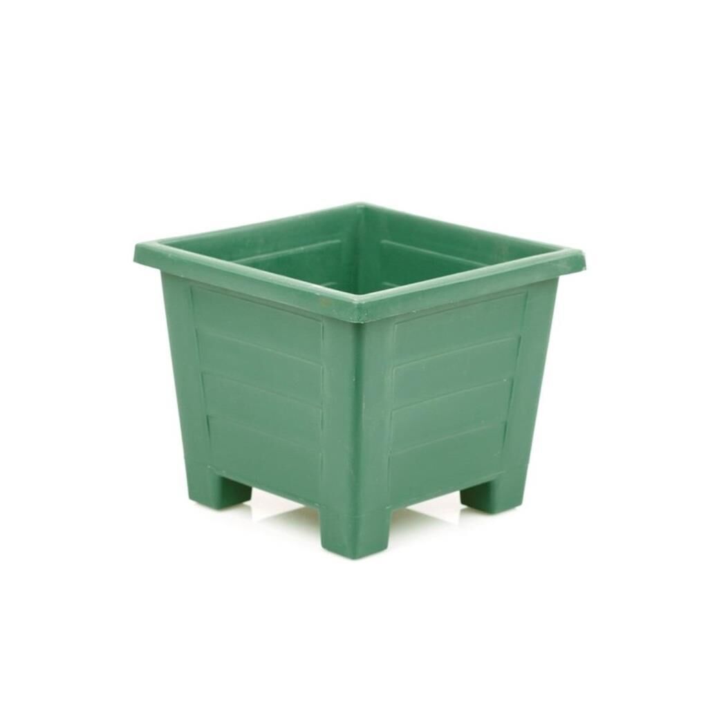 Omnipazar SY-5846 Dekoratif Plastik Kare Ayaklı Saksı 7 Litre No 3 YEŞİL