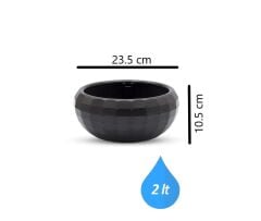 Omnipazar Dekoratif Aranjman Kaktus Sukulent Saksı 3'lü Set Antrasit