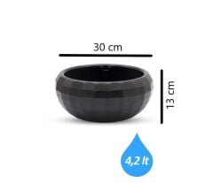 Omnipazar Dekoratif Aranjman Kaktus Sukulent Saksı 3'lü Set Antrasit