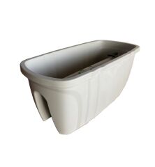 SY-5710 Opal Balkon Küpeşte Saksı 15 Litre Kirli Beyaz 4 Adet