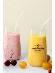 Omnisoft Eğimli Kalın Cam Kokteyl Pipet 12'li