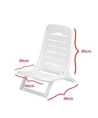 Omnipazar MT-GF170 Tempo Katlanır Plastik Plaj Sandalyesi