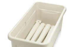 Omnipazar SO-AB03 Dekoratif Ayaklı Bahçe Yetiştirme Saksı 60 Litre No 3 Kirli Beyaz (113)