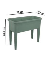 Omnipazar SO-AB03 Dekoratif Ayaklı Bahçe Yetiştirme Saksı 60 Litre No 3 YEŞİL