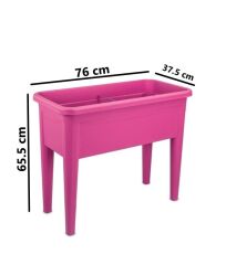 Omnipazar SO-AB03 Dekoratif Ayaklı Bahçe Yetiştirme Saksı 60 Litre No 3 Vişne (102)