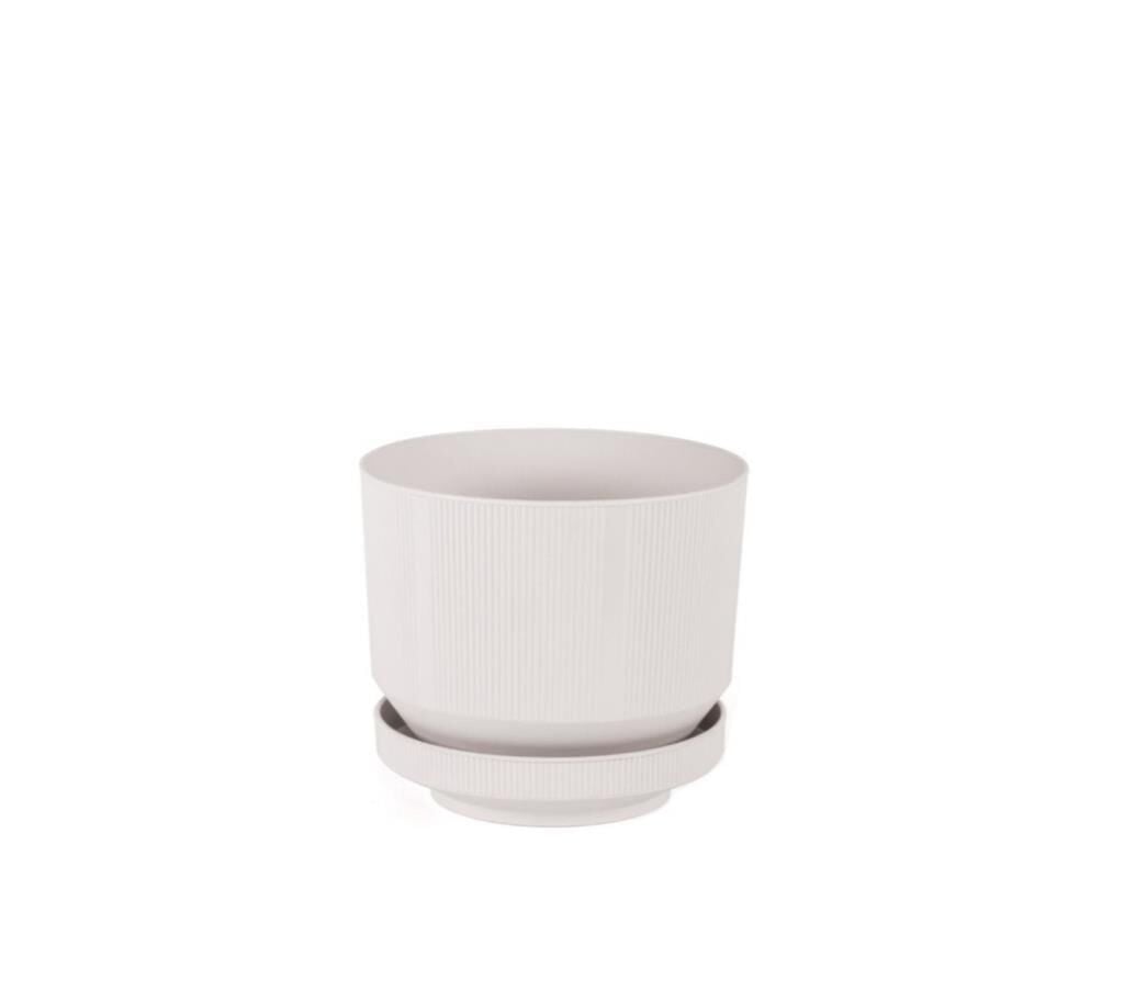 Omnipazar SO-S282 Dekoratif Tabaklı Lüks Çizgi Desenli Saksı 3.3 Litre