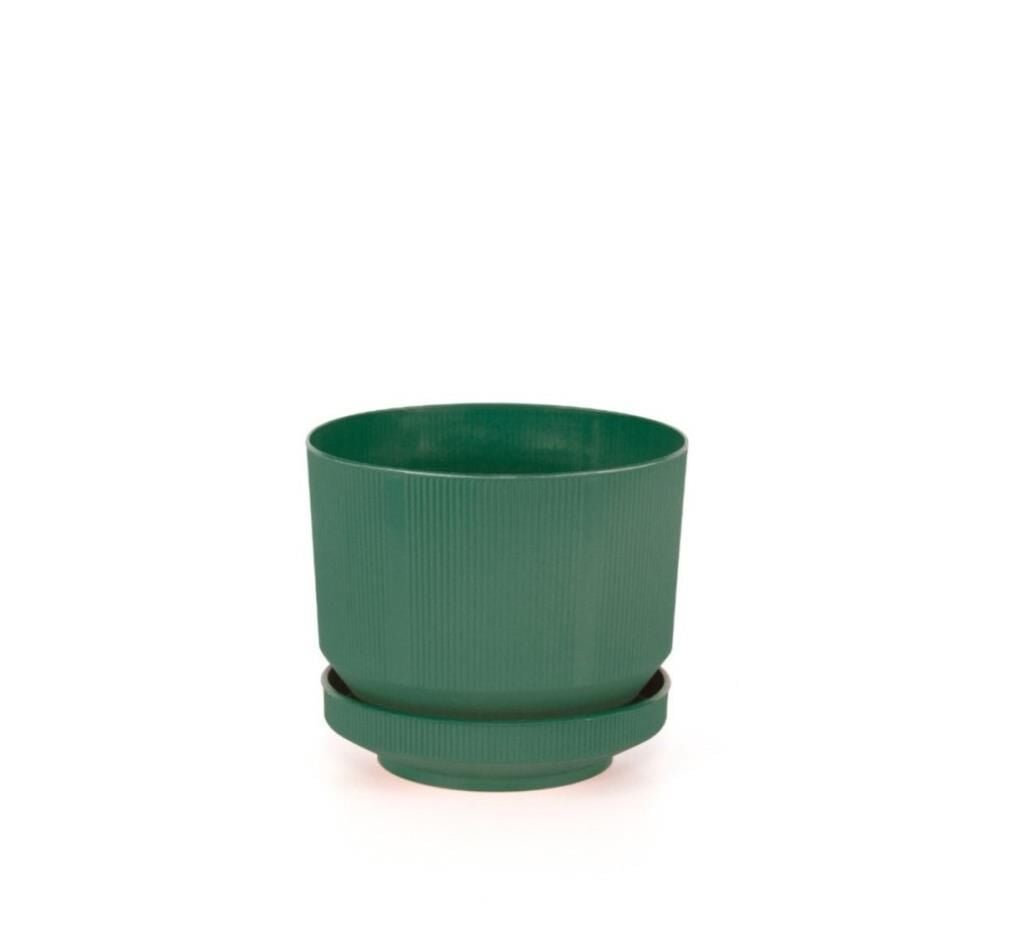 Omnipazar SO-S283 Dekoratif Tabaklı Lüks Çizgi Desenli Saksı 6 Litre