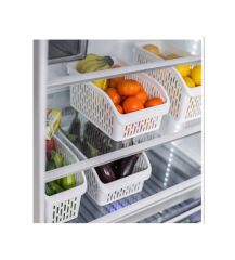 Omnipazar SY-2170 Plastik Küçük Dolap İçi Sebze Meyve Düzenleyici Beyaz 4 lü Set Beyaz