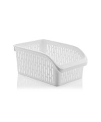 Omnipazar SY-2171 Plastik Büyük Dolap İçi Sebze Meyve Düzenleyici Beyaz 4'lü Set Beyaz