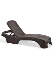 Omnipazar SY-2536 Kahve Rengi Brezza Royal Rattan Lüks Şezlong
