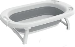 Omnipazar AK-729 Katlanır Bebek Yıkama Banyo Küveti Beyaz - Gri