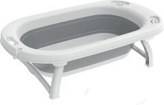Omnipazar AK-729 Katlanır Bebek Yıkama Banyo Küveti Beyaz - Gri