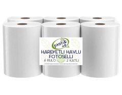 Pratiksoft 21 cm Fotoselli Hareketli Kağıt Havlu 6 Rulo