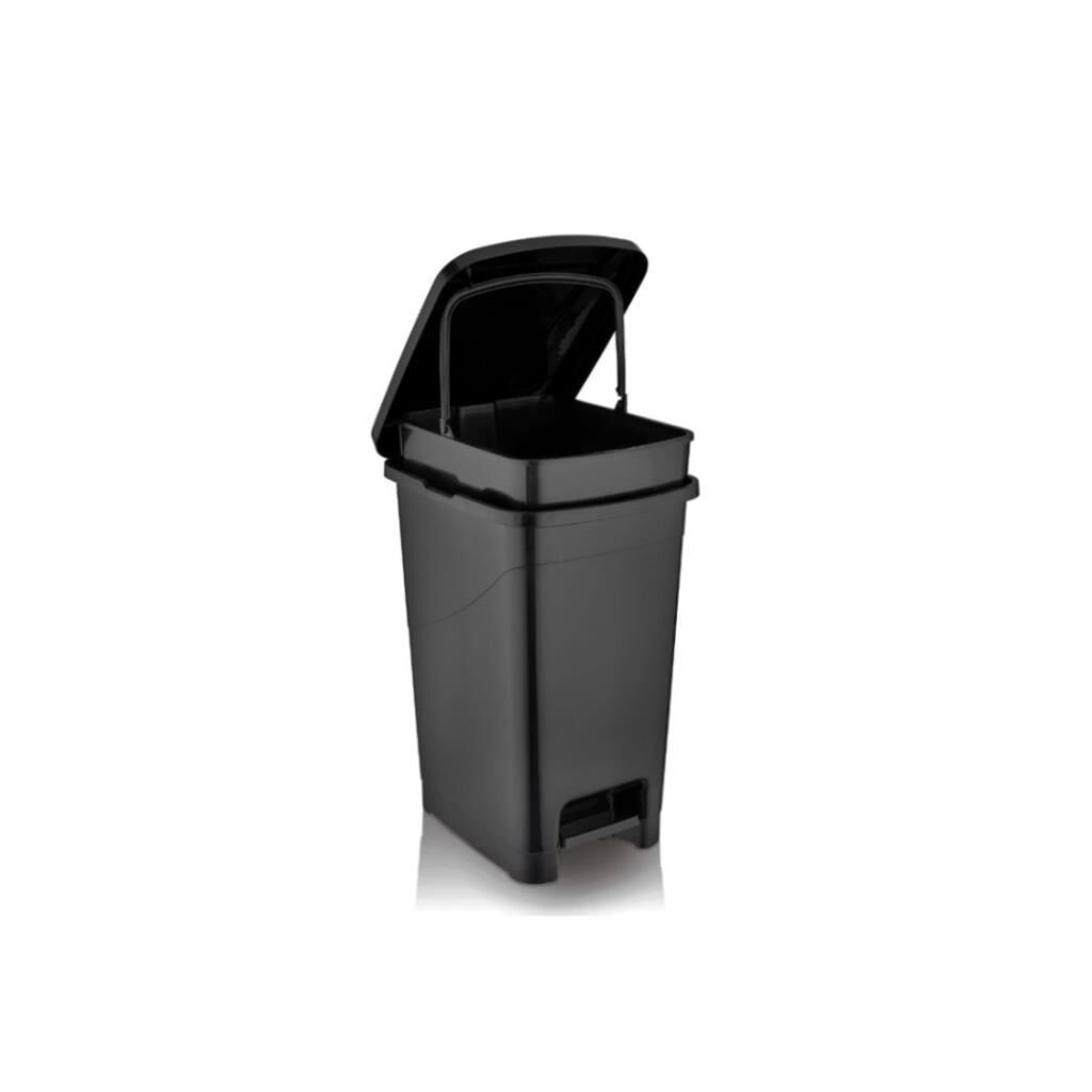 Omnipazar SRL-3028 Slim Pedallı İç Kovalı Plastik Çöp Kovası 15 Litre Siyah