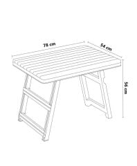 Omnipazar IRK-HS730 Portatif Plastik Katlanır Piknik Kamp Sehpası