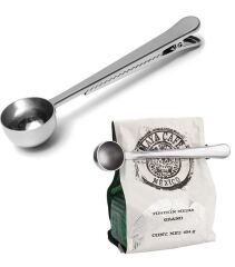 Omnisoft EPX KH-17 Kahve Ölçü Kaşığı Klipsli Mandallı Paslanmaz Çelik