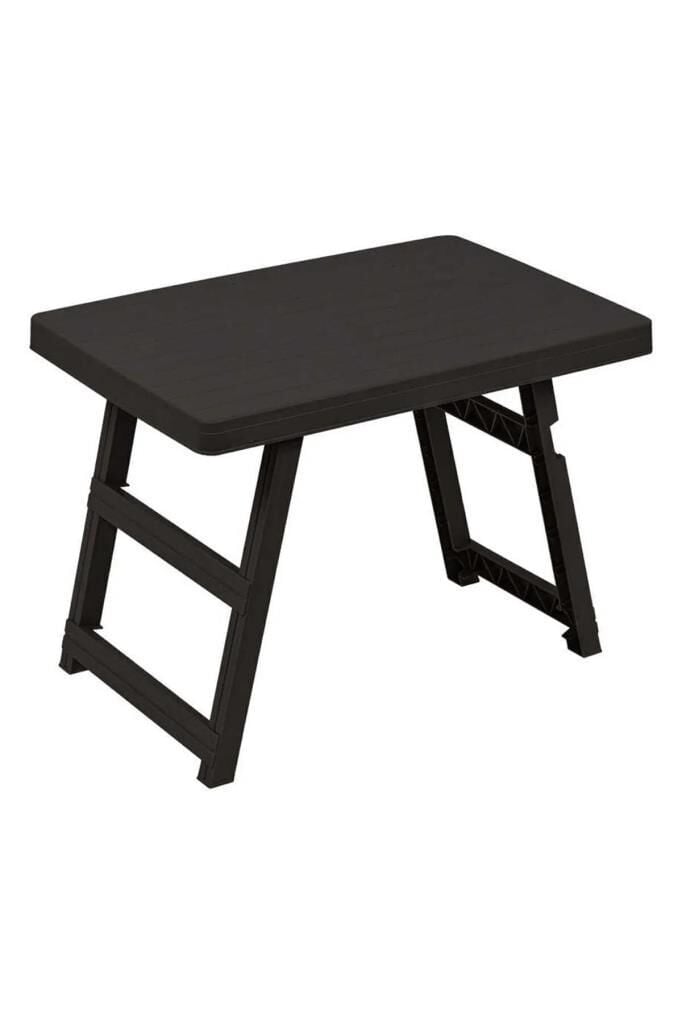 Omnipazar IRK-HS730 Portatif Plastik Katlanır Piknik Kamp Sehpası Antrasit (116)