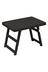 Omnipazar IRK-HS730 Portatif Plastik Katlanır Piknik Kamp Sehpası Antrasit (116)