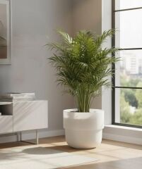 Omnipazar SO-KUP5 Kuple Plastik İç Kovalı Saksı Takımı 26 Litre No 5 Beyaz