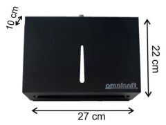 Omnisoft Paslanmaz Z Katlama Kağıt Havlu Dispenseri Siyah 200'lü