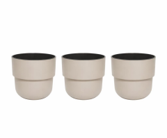 SO-KUP5 Kuple No:5 Plastik İç Kovalı Saksı Takımı 26 Lt Kirli Beyaz 3 Adet