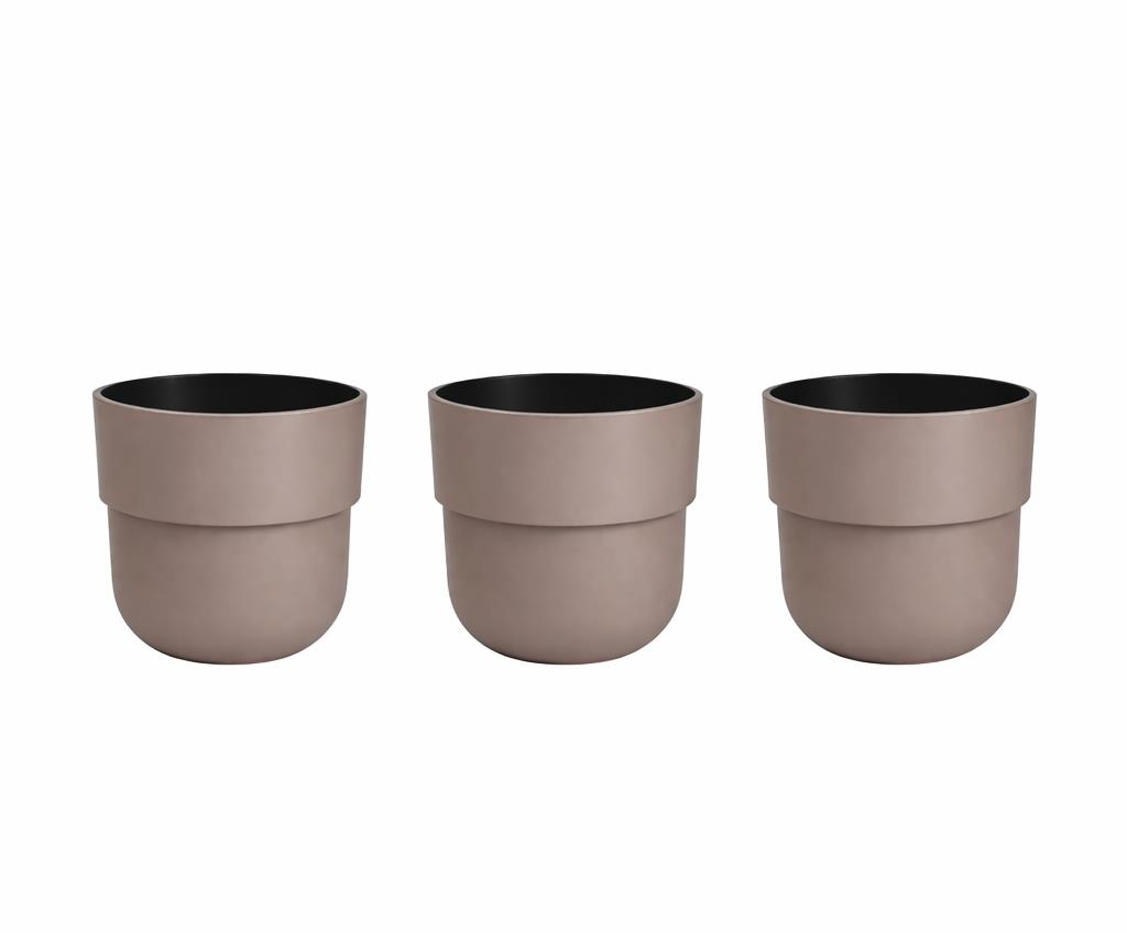 SO-KUP5 Kuple Plastik İç Kovalı Saksı Takımı No:5 26 Lt Mocha 3 Adet