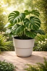 SO-KUP4 Kuple Plastik Saksı Takımı No:4 İç Kovalı 11 Lt Kirli Beyaz 6 Adet