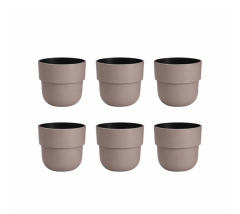 SO-KUP4 Kuple Plastik Saksı Takımı İç Kovalı No:4 Mocha 11 Lt 6 Adet