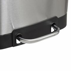 Omnipazar Genesit GSC501l Kare Pedallı Paslanmaz Çöp Kovası 6 litre Gri