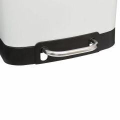 Omnipazar Genesit GSC501W Paslanmaz Kare Pedallı Çöp Kovası 6 litre Beyaz