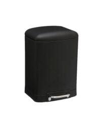 Omnipazar Genesit GSC501B Kare Pedallı Çöp Kovası Paslanmaz 6 litre Siyah