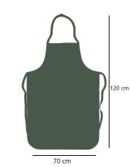 Omnisoft Haki Yeşil Askılı Mutfak Bulaşık Önlüğü Lamineli 70 x120 cm