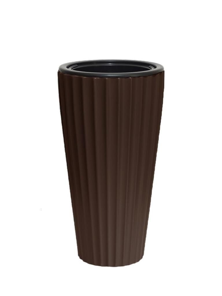 Omnipazar SO-LVT1 Lilyum Vazo Saksı Takımı İç Kovalı 54 Litre No:1 Kahverengi